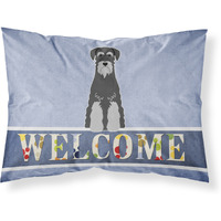 "Caroline's Treasures Standard Schnauzer Black Grey Welcome Pillowcase,"