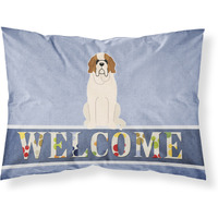 "Caroline's Treasures Welcome Saint Bernard Pillowcase, Standard"