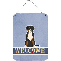 "Caroline's Treasures Greater Swiss Mountain Dog Welcome Metal Print, 16 x 12, Multicolor"