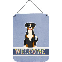 "Caroline's Treasures Entlebucher Welcome Metal Print, 16 x 12, Multicolor"