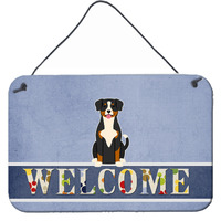 "Caroline's Treasures Entlebucher Welcome Metal Print, 8 x 12, Multicolor"