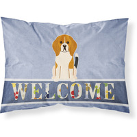 "Caroline's Treasures Welcome Beagle Tricolor Pillowcase, Standard"