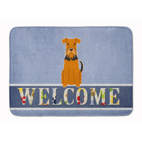 "Caroline's Treasures Airedale Welcome Floor Mat, 19 x 27, Multicolor"
