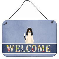 "Caroline's Treasures Welcome Swiss Hound Metal Print, 8 x 12"