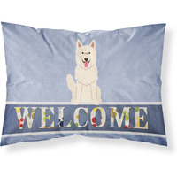 "Caroline's Treasures White German Shepherd Welcome Pillowcase, Standard, Multicolor"