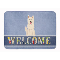 "Caroline's Treasures White German Shepherd Welcome Floor Mat, 19 x 27, Multicolor"