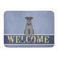 "Caroline's Treasures Miniature Schanuzer Black Silver Floor Mat, 19 x 27, Multicolor"