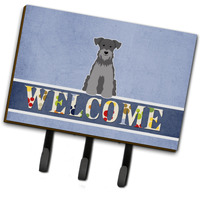 "Caroline's Treasures Miniature Schanuzer Black Silver Wall Hook, Triple, Multicolor"