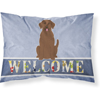 "Caroline's Treasures Chocolate Labrador Welcome Pillowcase, Standard,"
