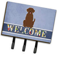 "Caroline's Treasures Welcome Chocolate Labrador Wall Hook, Triple"