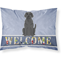 "Caroline's Treasures Welcome Black Labrador Pillowcase, Standard"