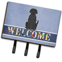 "Caroline's Treasures Black Labrador Welcome Wall Hook, Triple, Multicolor"