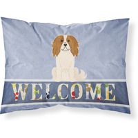 "Caroline's Treasures Welcome Cavalier Spaniel Pillowcase, Standard"