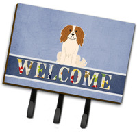 "Caroline's Treasures Cavalier Spaniel Welcome Wall Hook, Triple, Multicolor"