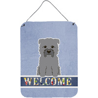 "Caroline's Treasures Glen of Imal Grey Welcome Metal Print, 16 x 12, Multicolor"