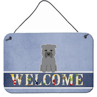 "Caroline's Treasures Welcome Glen of Imal Grey Metal Print, 8 x 12"