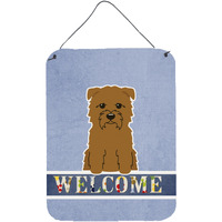 "Caroline's Treasures Glen of Imal Tan Welcome Metal Print, 16 x 12, Multicolor"