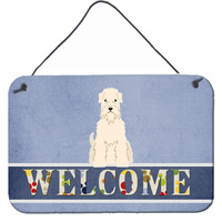 "Caroline's Treasures Soft Coated Wheaten Terrier Welcome Metal Print, 8 x 12, Multicolor"