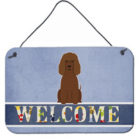 "Caroline's Treasures Welcome Irish Water Spaniel Metal Print, 8 x 12"