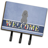 "Caroline's Treasures Poodle Silver Welcome Wall Hook, Triple, Multicolor"