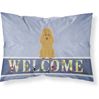 "Caroline's Treasures Poodle Tan Welcome Pillowcase, Standard,"