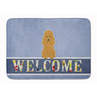 "Caroline's Treasures Poodle Tan Welcome Floor Mat, 19 x 27, Multicolor"