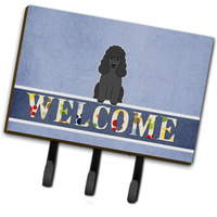 "Caroline's Treasures Poodle Black Welcome Wall Hook, Triple, Multicolor"