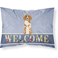 "Caroline's Treasures Welcome Brittany Spaniel Pillowcase, Standard"