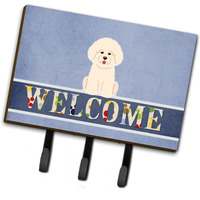 "Caroline's Treasures Bichon Frise Welcome Wall Hook, Triple, Multicolor"