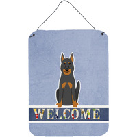 "Caroline's Treasures Beauce Shepherd Dog Welcome Metal Print, 16 x 12, Multicolor"