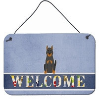 "Caroline's Treasures Beauce Shepherd Dog Welcome Metal Print, 8 x 12, Multicolor"