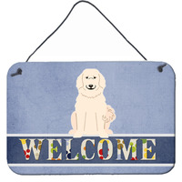 "Caroline's Treasures Pyrenese Welcome Metal Print, 8 x 12, Multicolor"