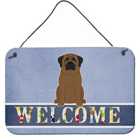 "Caroline's Treasures Welcome Bullmastiff Metal Print, 8 x 12"