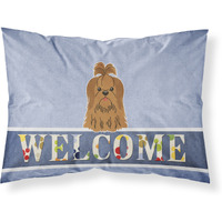 "Caroline's Treasures Shih Tzu Silver Chocolate Welcome Pillowcase, Standard,"
