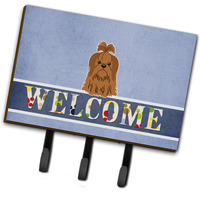 "Caroline's Treasures Shih Tzu Silver Chocolate Welcome Wall Hook, Triple, Multicolor"