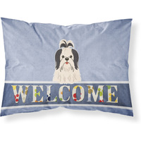 "Caroline's Treasures Shih Tzu Black White Welcome Pillowcase, Standard, Multicolor"