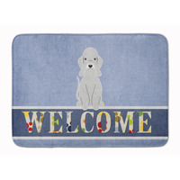 "Caroline's Treasures Bedlington Terrier Blue Welcome Floor Mat, 19 x 27, Multicolor"