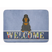 "Caroline's Treasures Cocker Spaniel Black Tan Welcome Floor Mat, 19 x 27, Multicolor"