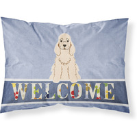 "Caroline's Treasures Cocker Spaniel Buff Welcome Pillowcase, Standard,"
