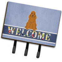 "Caroline's Treasures Cocker Spaniel Red Welcome Wall Hook, Triple, Multicolor"