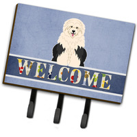 "Caroline's Treasures Old English Sheepdog Welcome Wall Hook, Triple, Multicolor"