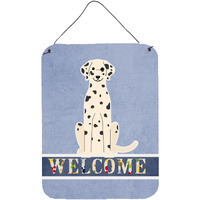 "Caroline's Treasures Dalmatian Welcome Metal Print, 16 x 12, Multicolor"