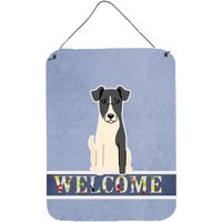 "Caroline's Treasures Smooth Fox Terrier Welcome Metal Print, 16 x 12, Multicolor"