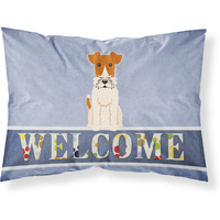 "Caroline's Treasures Wire Fox Terrier Welcome Pillowcase, Standard,"