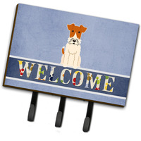 "Caroline's Treasures Wire Fox Terrier Welcome Wall Hook, Triple, Multicolor"