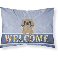 "Caroline's Treasures Pekingnese Tan Welcome Pillowcase, Standard,"