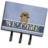 "Caroline's Treasures Pekingnese Tan Welcome Wall Hook, Triple, Multicolor"