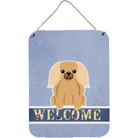 "Caroline's Treasures Pekingnese Fawn Sable Welcome Metal Print, 16 x 12, Multicolor"