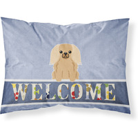 "Caroline's Treasures Pekingnese Fawn Sable Welcome Pillowcase, Standard,"