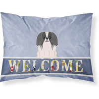 "Caroline's Treasures Pekingnese Penese Black White Welcome Pillowcase, Standard, Multicolor"